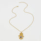 ZN89 Jewelry Copper-plated Creative Devil's Eye Palm Necklace Hip Hop Personality Geometric Necklace