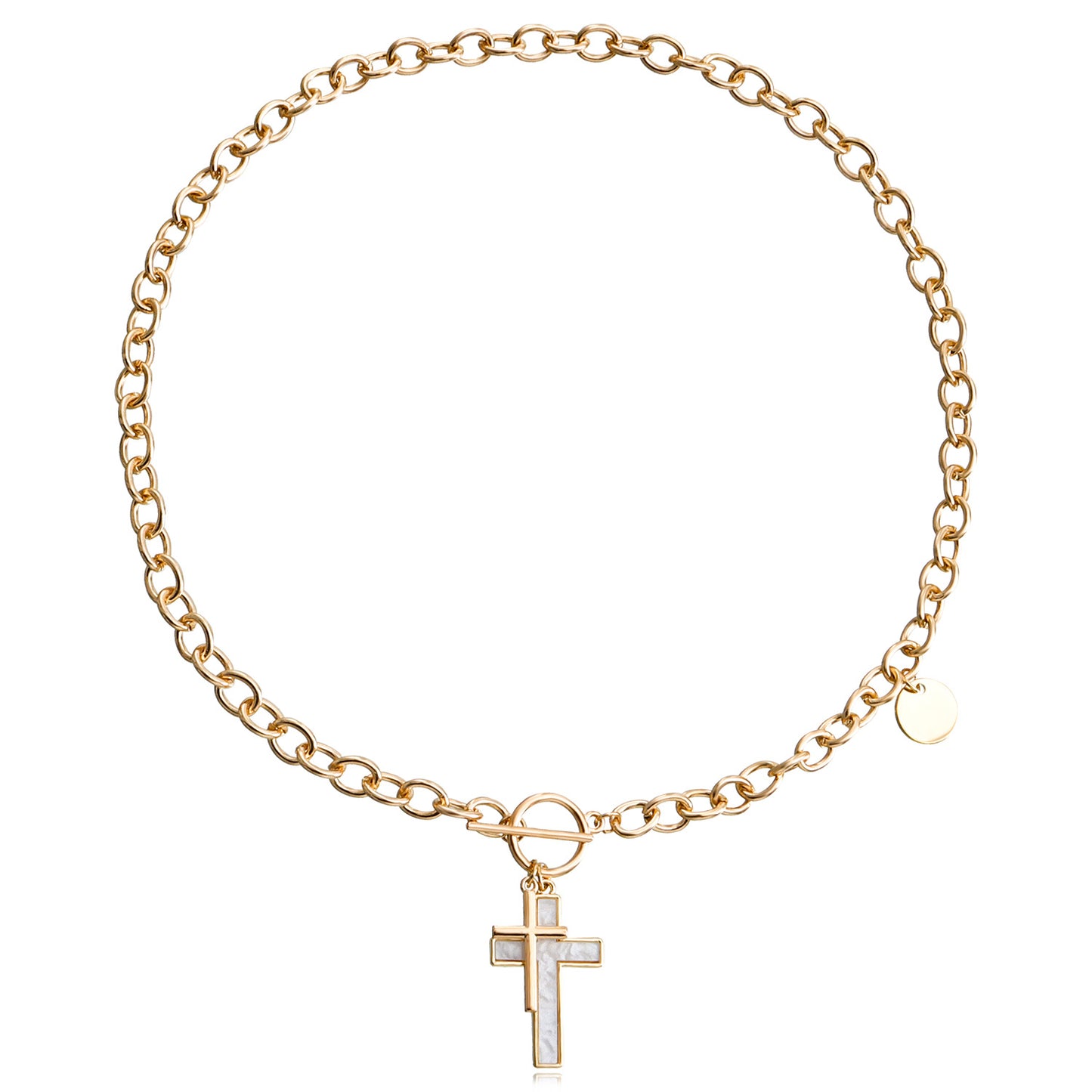 Jewelry INS cross love mother-of-pearl necklace necklace female sweater chain trendy matching accessories