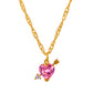Dongdaemun love clavicle chain design feeling zircon arrow piercing heart necklace simple temperament net red necklace