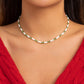Ornament simple contrast color rice bead beaded necklace female fashion creative Christmas necklace choker