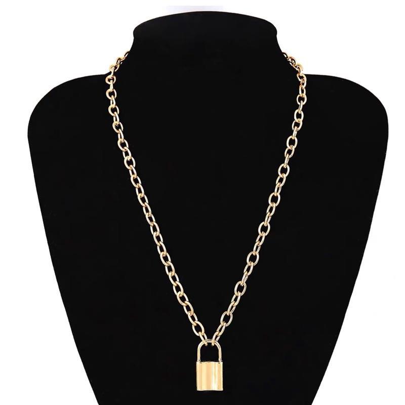 Metal small lock necklace female personality fashion simple series cold chic net red collarbone chain