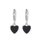 Retro Drip Oil Heart Earrings Female Fashion Simple Sweet Color Peach Heart Earrings Earrings Versatile Earrings