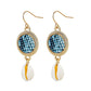 Jewelry Bohemian Colored Fish Scale Round Earrings Fashion Beach Fish Shell Ladies Earrings