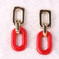 Jewelry Dongdaemun Element Resin Simple Earrings S925 Silver Needle Creative Temperament Earrings
