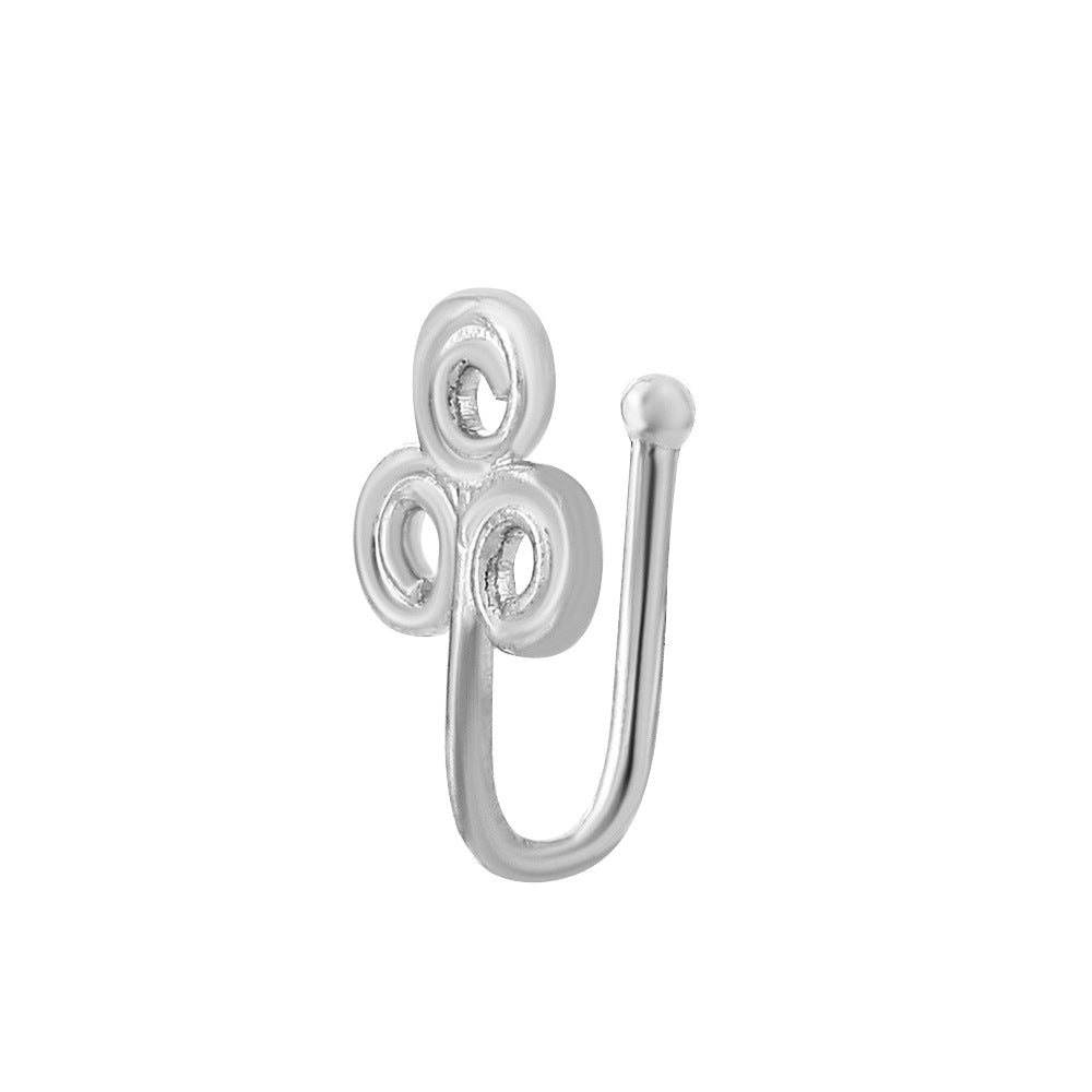 Zircon U-shaped nose clip African personality piercing-free fake nose ring nose decoration puncture jewelry