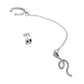 Ins cold and hole-free earrings set retro zircon snake-shaped chain ear clip net red full of diamond animal earrings female