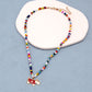 Christmas Ornament Fashion Drip Oil Pendant Christmas Tree Clavicle Chain Bohemian Colorful Handmade Rice Beads