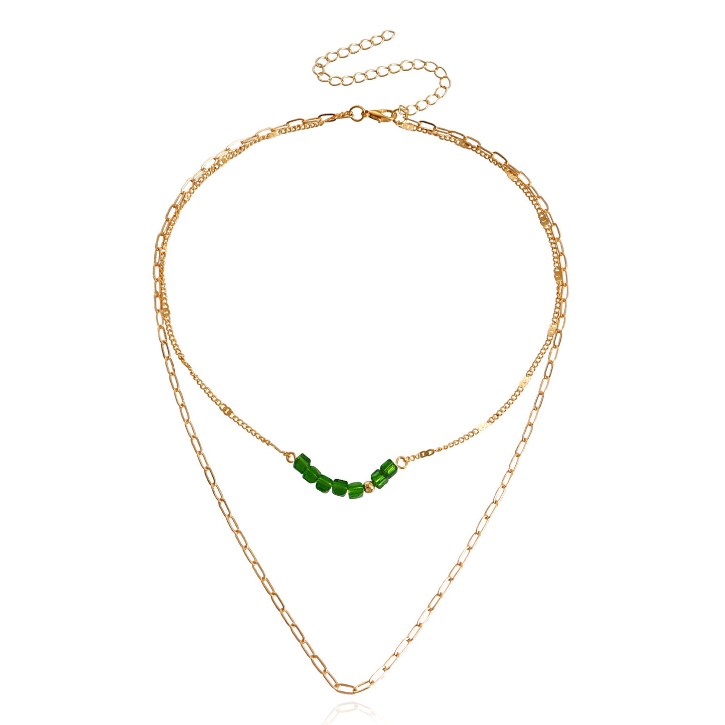 Jewelry Fashion Double Layer Necklace Sweater Chain Women's Trendy Cool Indifferent Niche Versatile Design Sense Necklace