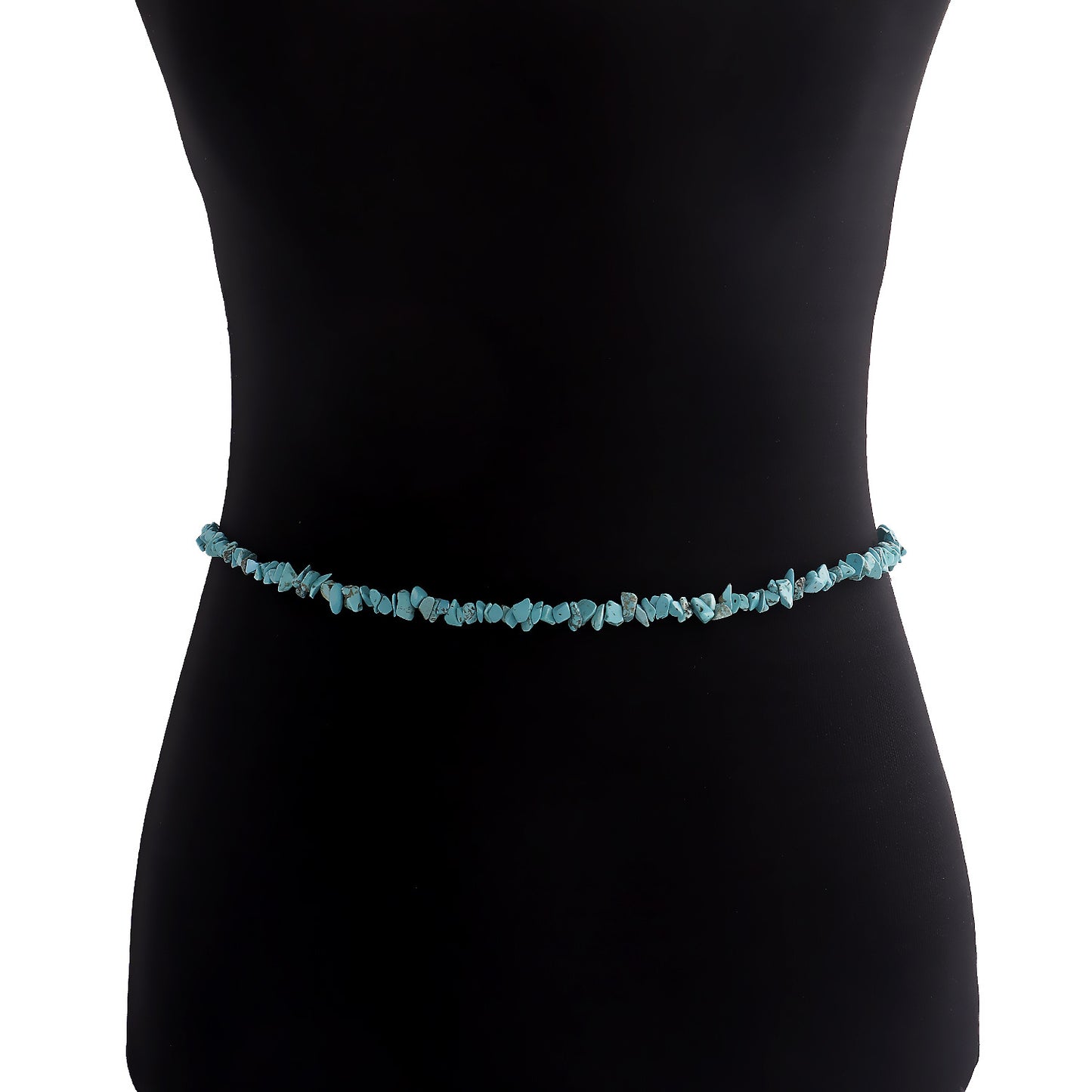 Explosive bohemia natural crystal gravel metal waist chain female decoration waistchain