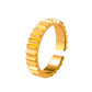 ins simple wide and narrow gear ring niche design geometric metal opening index finger ring couple ring