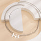 Simple and indifferent metal chain letter pendant hip-hop punk necklace female all-match niche clavicle chain