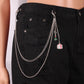 Double-layer pants chain versatile Christmas trend gift snowflake oil drop pendant