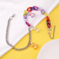 Personalized color smiley bear necklace for men and women fashion hip-hop couple pendant retro jewelry necklace