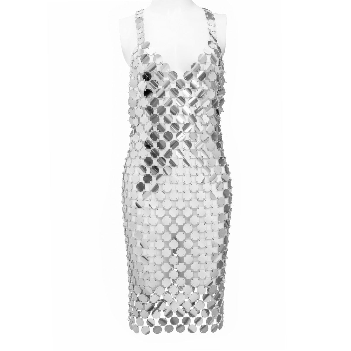 Jewelry Personality Night V Neck Sling Dress Sexy Geometric Hollow Sequin Body Chain