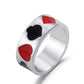 ins color drop oil love ring love alien grid ring fashion accessories