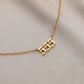 Explosive Angel Number 111999 Stainless Steel Cut Necklace Number Titanium Steel Real Gold Pendant