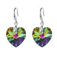 Ocean Star Love Pendant Earrings Female Crystal Tourmaline Earrings Peach Heart Rhinestone Earrings Gift