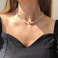 Pearl necklace women's simple fashion commuter necklace niche design sense personality indifferent necklace
