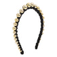 F4875 Simple and niche personality velvet hand-wound headband CCB gold beads sweet and cool girl headband