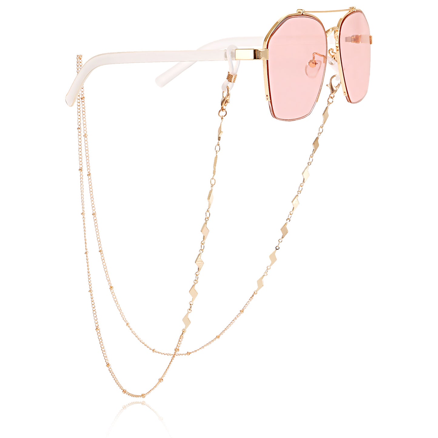 Mask hanging chain Glasses chain Butterfly aircraft chain Disc mask chain Peach heart metal glasses chain