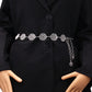 Ethnic retro ring hollow pattern waist chain ladies decorative belly dance metal waist chain