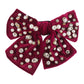 F278 Corduroy Fabric Art Diamond Pearl Personality Hair Clip French Light Luxury Ladies Bow Knot Retro Spring Clip