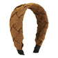 F4989 fabric wide-brimmed braided headband pure color twist braid personality high skull top going out elegant headband female