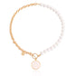 Jewelry punk clavicle chain niche design mother-of-pearl necklace female trend alloy sweater chain necklace