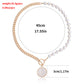Jewelry punk clavicle chain niche design mother-of-pearl necklace female trend alloy sweater chain necklace