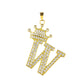 The same letter crown necklace copper micro-inlaid zircon clavicle chain punk hip-hop couple jewelry