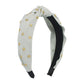 F382 Fashion Fabric Temperament Headband Simple Elegant Sweet Knotted Hair Accessories Solid Color Retro Headband Women