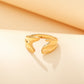Fashion personality creative stainless steel open ring feather men and women titanium steel simple ins ring