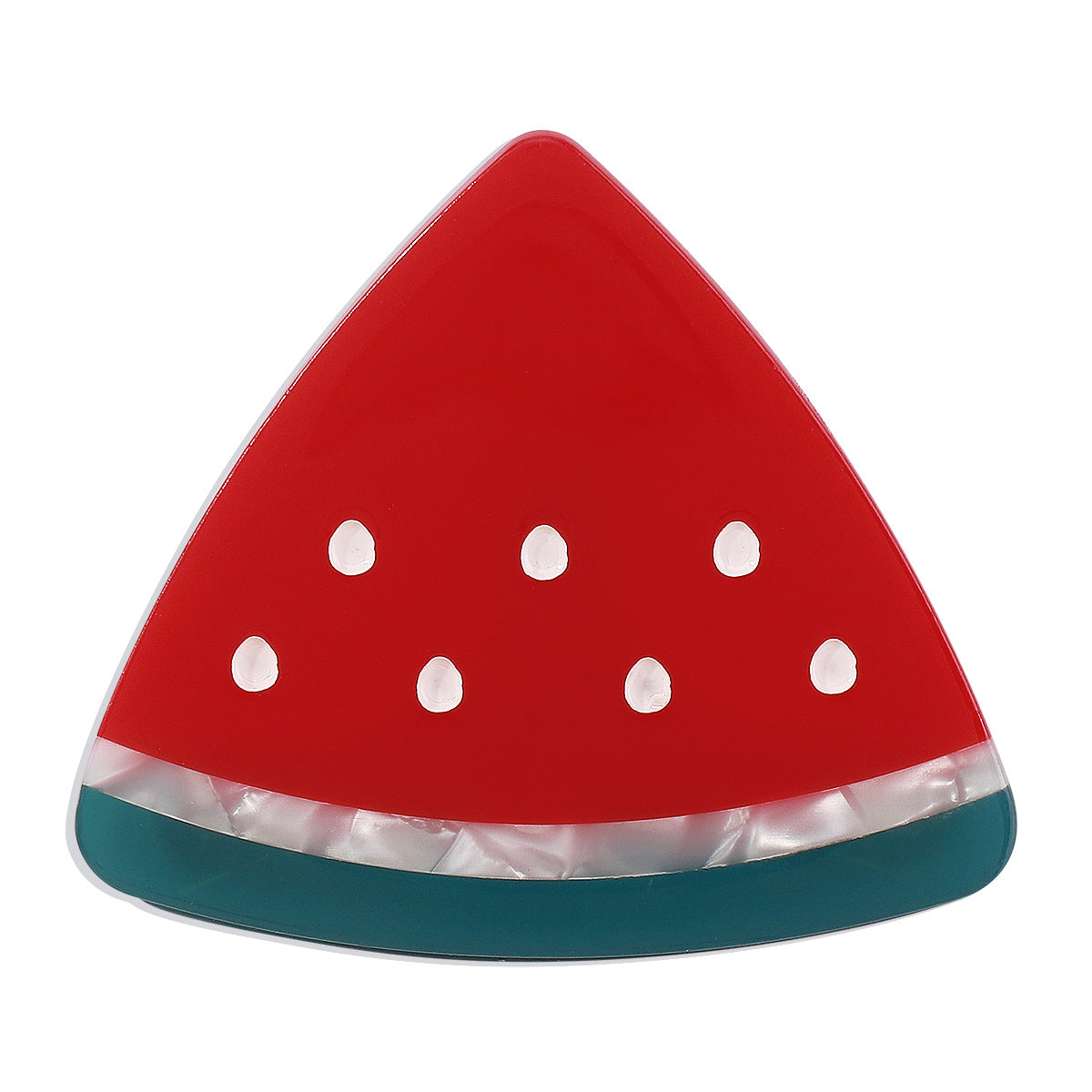 F4332 Light Luxury Cute Fruit Series Shark Clip Summer Cherry Watermelon Strawberry Color Diamond Fun Hair Clip
