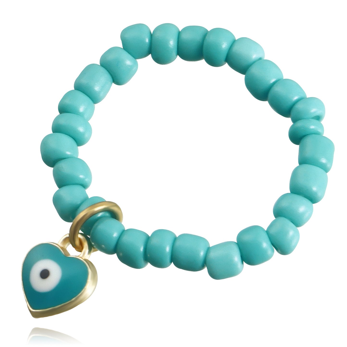 Jewelry ins beaded devil's eye ring love moon fun fresh and sweet ring jewelry