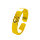 Ins cartoon cute couple ring fashion simple niche design bone puppy opening index finger ring