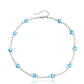 Jewelry bohemian color love transparent rice bead choker necklace female ins all-match high-end sense