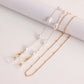 Accessories Mask Chain Glasses Chain Devil Eye Mask Chain Imitation Pearl Metal Glasses Chain