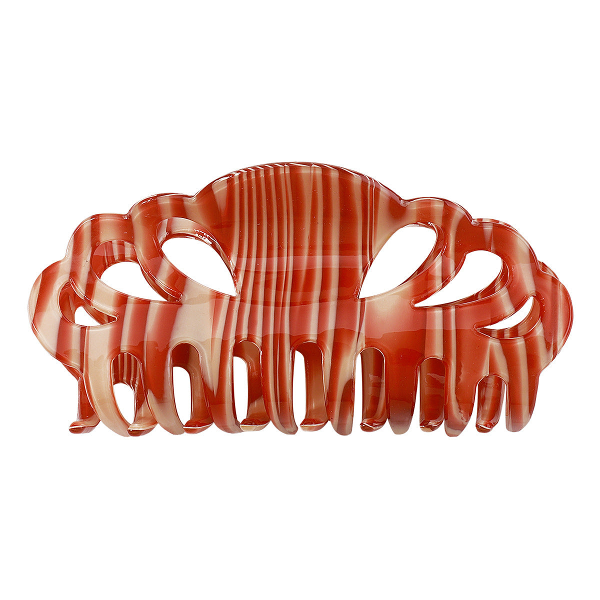 F4336 Acrylic Resin Geometric Fashion Shark Clip Cat's Eye Hollow Collision Colorful Ponytail Hair Claw Clip Female