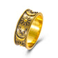 Retro star moon ring personality creative metal finger ring jewelry male