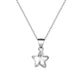 Simple and cold zircon pendant necklace fashion five-pointed star key cat clavicle chain niche design