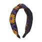 F3826 Jewelry Fabric Embroidery Sunflower Headband Small Fresh Knotted Temperament Washing Face Headband Female