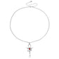 Jewelry ins geometric exaggeration French knight shield cross necklace niche design sense of light luxury