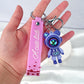 Cute lightning bear key pendant couple bag pendant key chain ins cartoon doll soft pottery key chain