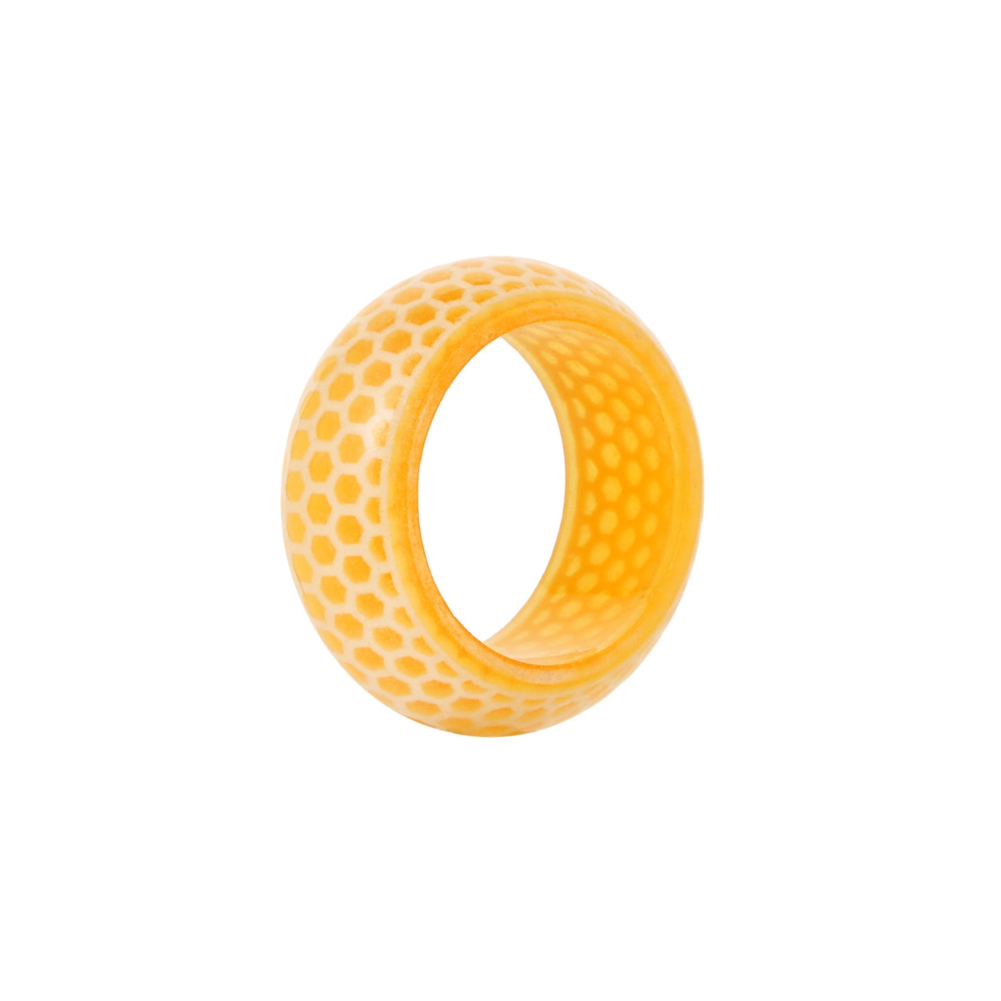 Explosive retro fashion honeycomb pattern Mori resin magic luminous ring