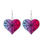 Halloween series earrings dark skull heart-shaped earrings female fashion creative funny spider exaggerated earrings