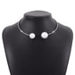 N1586 Elegant Retro Full Diamond Necklace French Romantic Light Luxury Pearl Necklace Temperamental Geometric Necklace