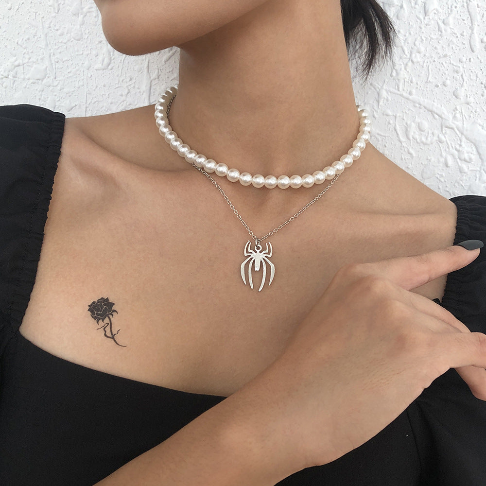 Pearl necklace women's simple fashion commuter necklace niche design sense personality indifferent necklace