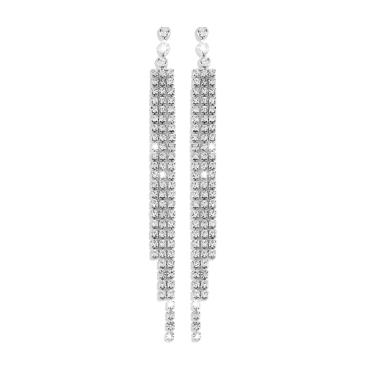 E1481 Baroque Tassel Long Earrings Capable Temperament Workplace Retro Niche Cold Temperament Earrings