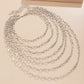 Jewelry hip-hop punk multi-layer chain all-match necklace street trend metal geometric set chain