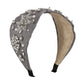 F4228 Baroque retro wide-brimmed headband female pearl rhinestone exaggerated palace party dinner headband